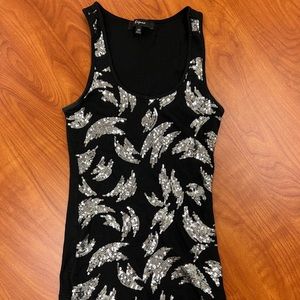 Express Tank Top with Glitter appliqué